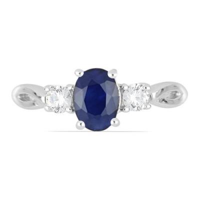 BUY STERLING SILVER NATURAL  IOLITE GEMSTONE CLASSIC RING